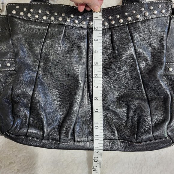 Fenn Wright Manson Leather Satchel Tote Black - Picture 11 of 13